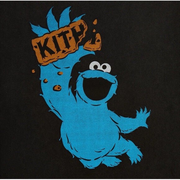 Kith for Sesame Street Cookie Monster Vintage Tee in Black T-Shirt Size M NWT - Picture 3 of 8